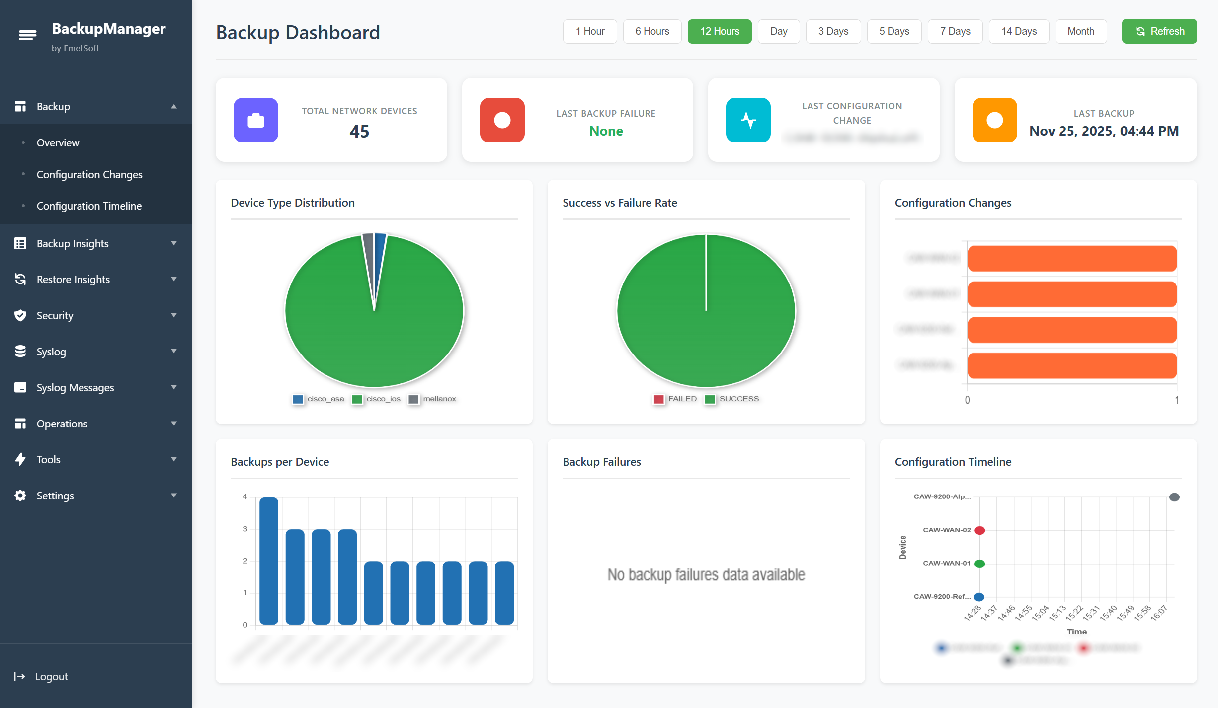 Backup Manager & Network Operations Suite Screenshot 1