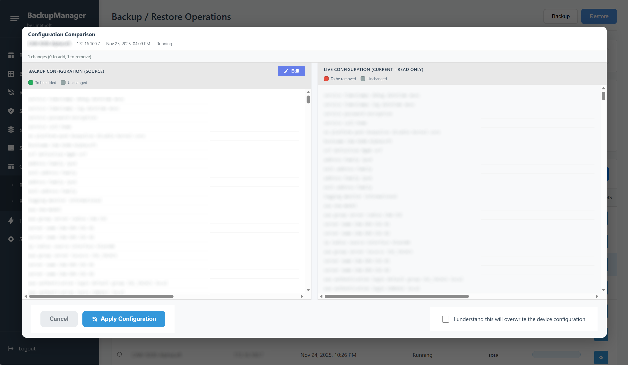 Backup Manager & Network Operations Suite Screenshot 10