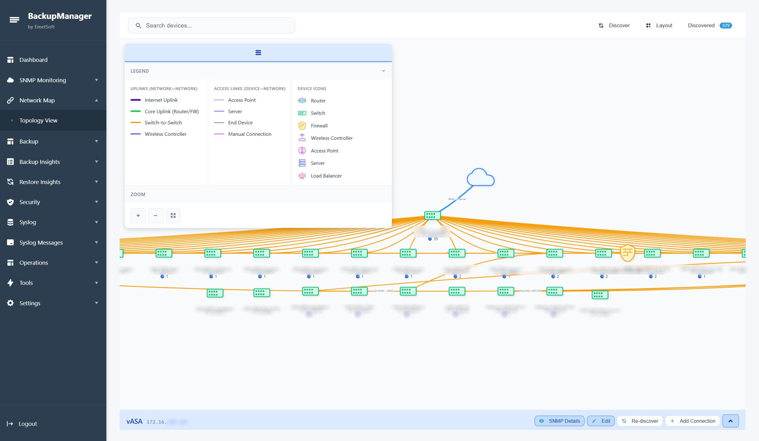 Network Topology View - Interactive Map