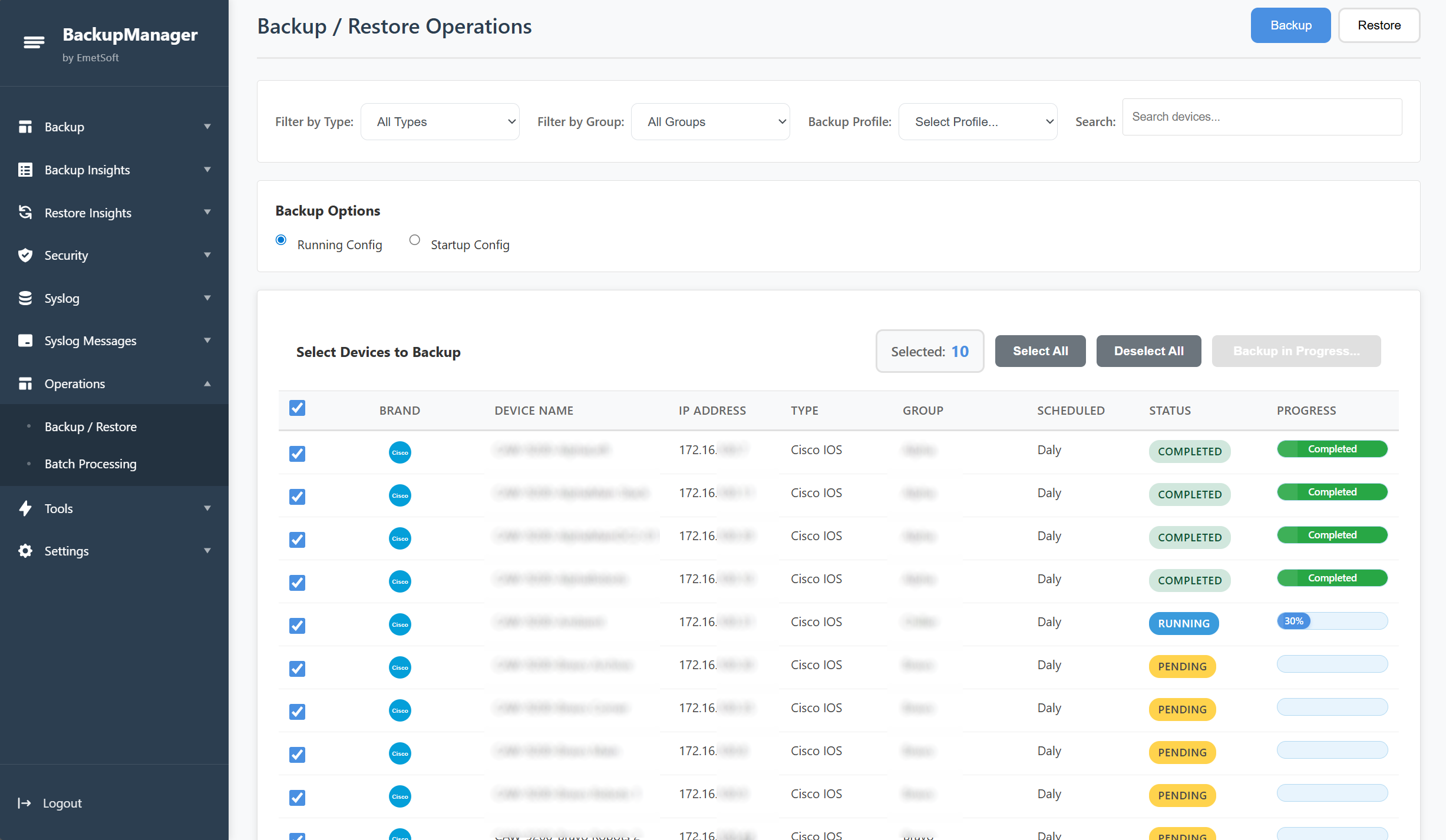 Backup Manager & Network Operations Suite Screenshot 9